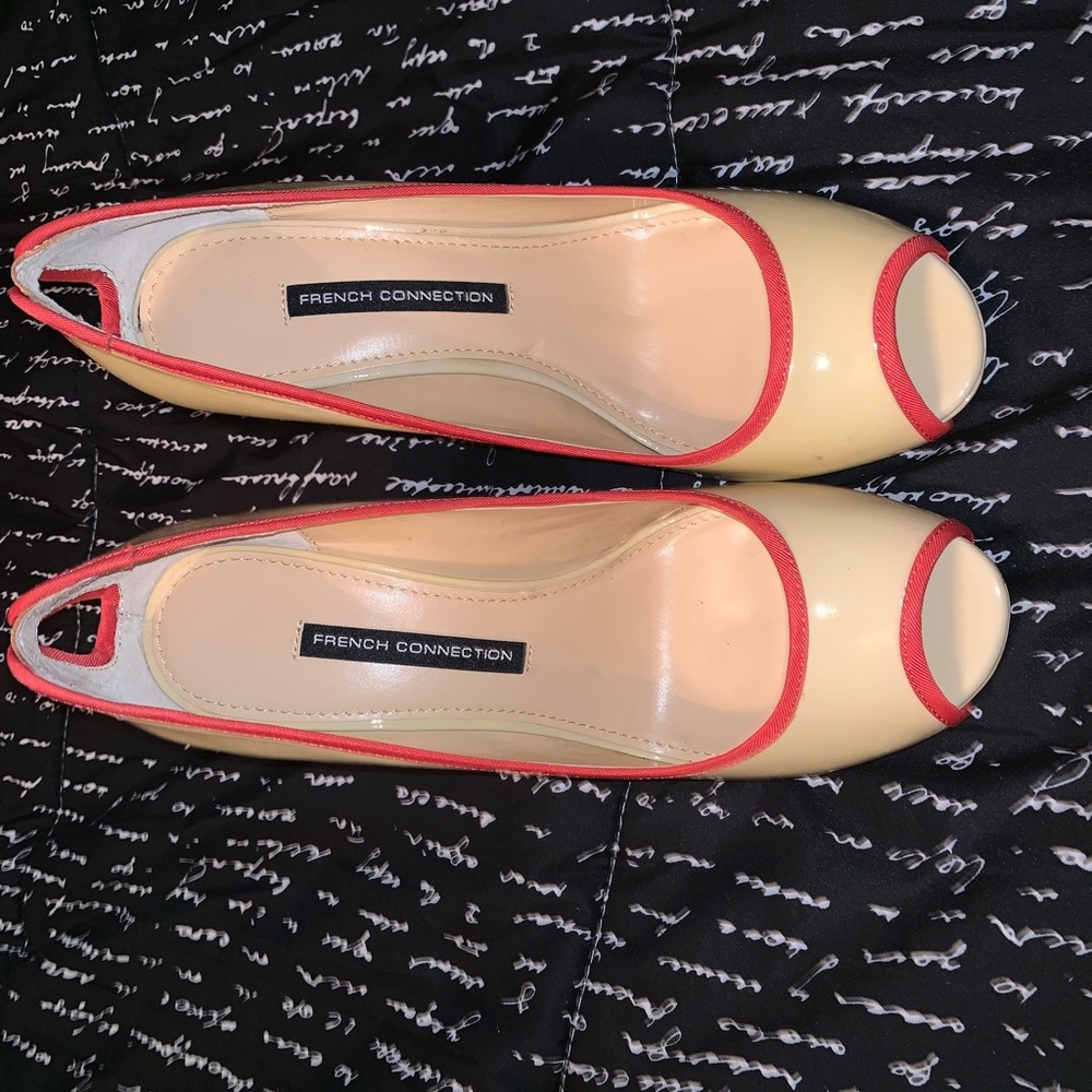 French Connection Nude Peeptoe Heel